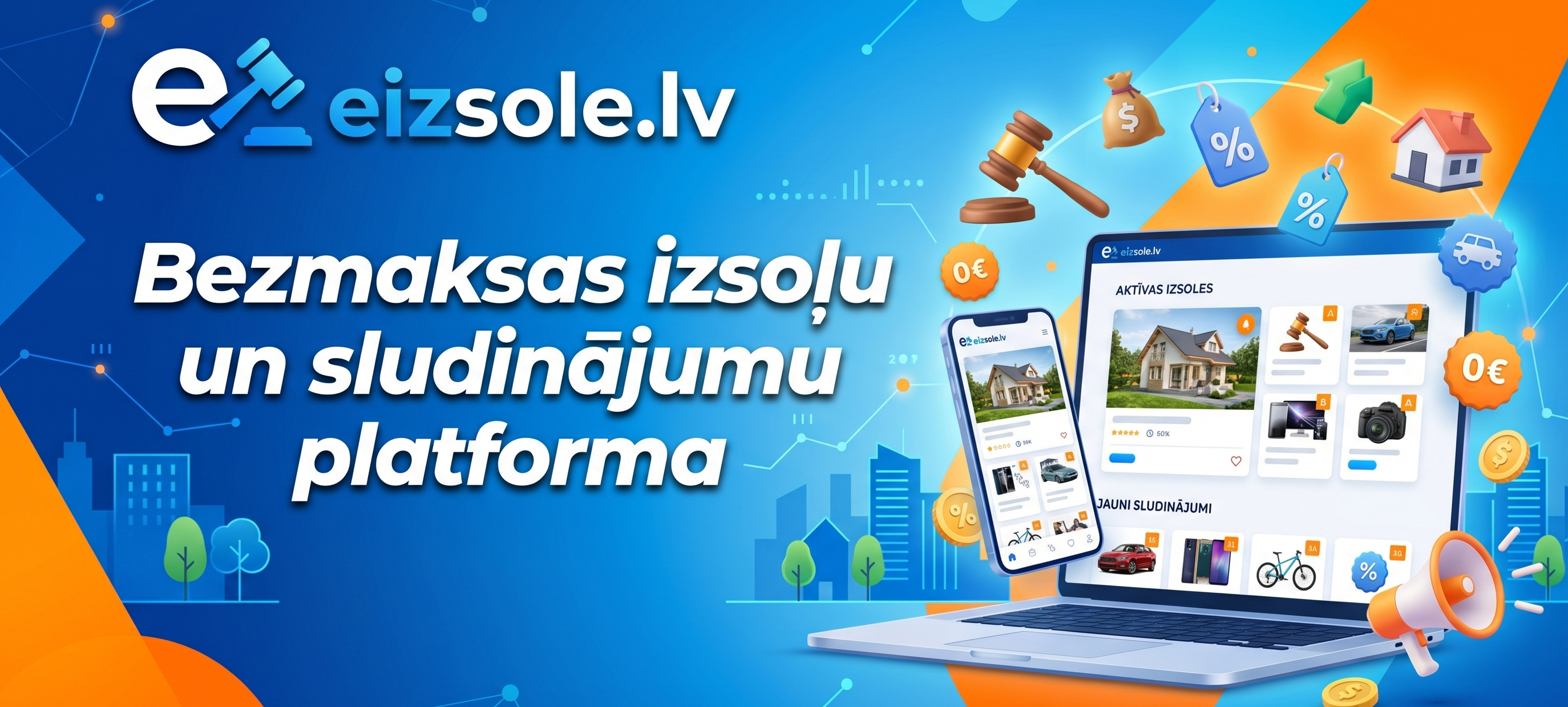 eizsole.lv — Bezmaksas izsoļu un sludinājumu platforma